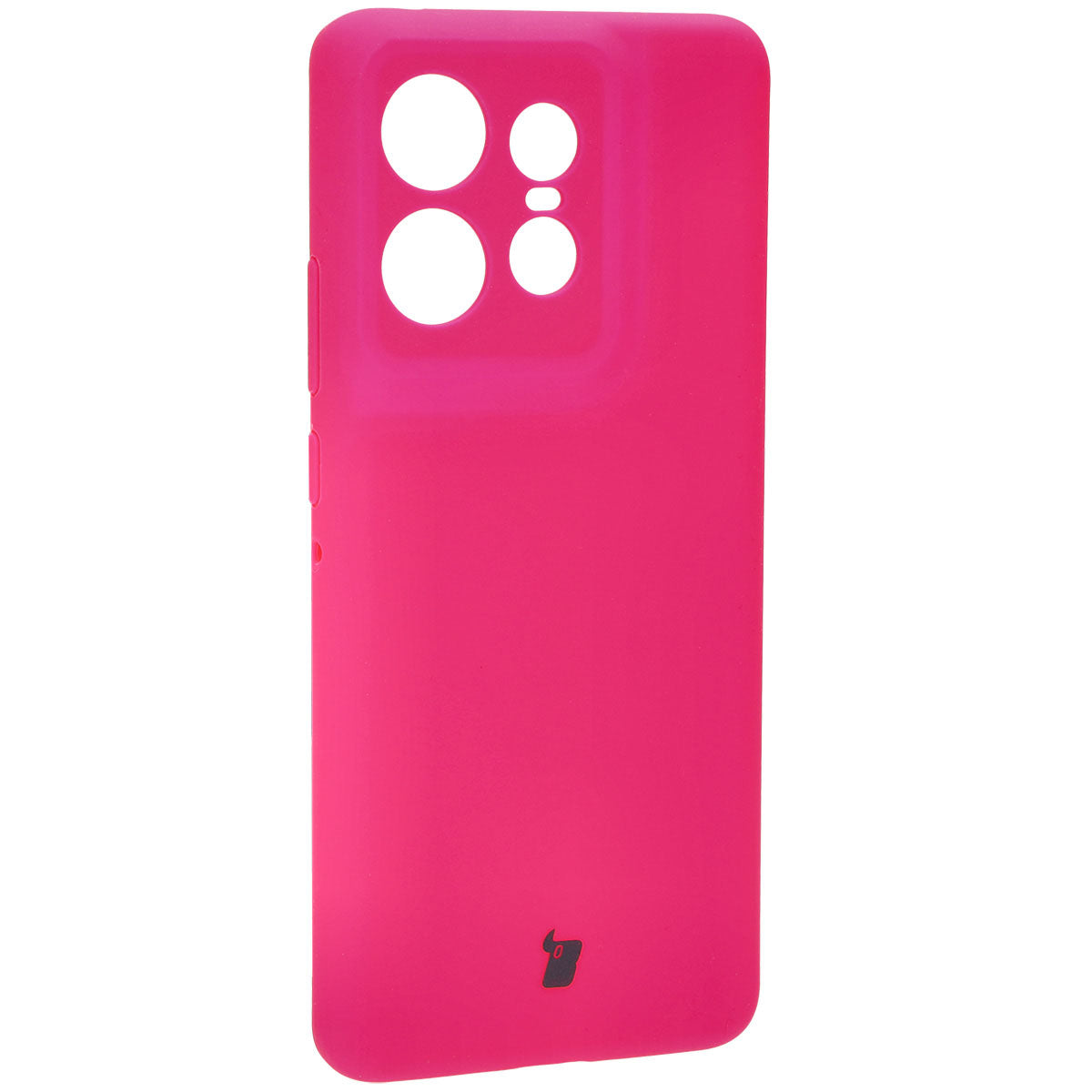 Silikon Handyhülle für Motorola Edge 50 Pro, Bizon Soft Case, Neon-Pink