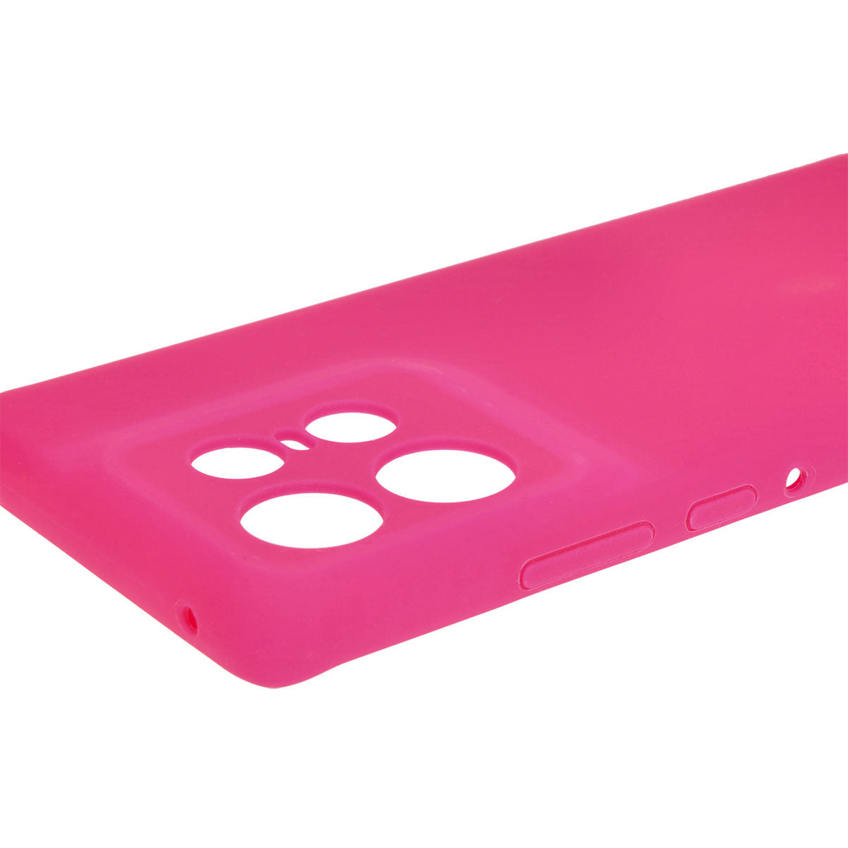 Silikon Handyhülle für Motorola Edge 50 Pro, Bizon Soft Case, Neon-Pink