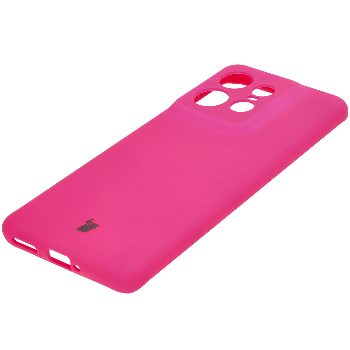 Silikon Handyhülle für Motorola Edge 50 Pro, Bizon Soft Case, Neon-Pink
