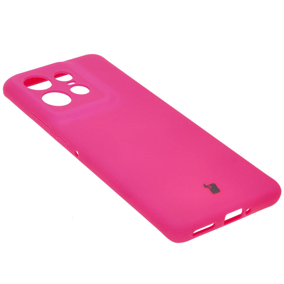 Silikon Handyhülle für Motorola Edge 50 Pro, Bizon Soft Case, Neon-Pink