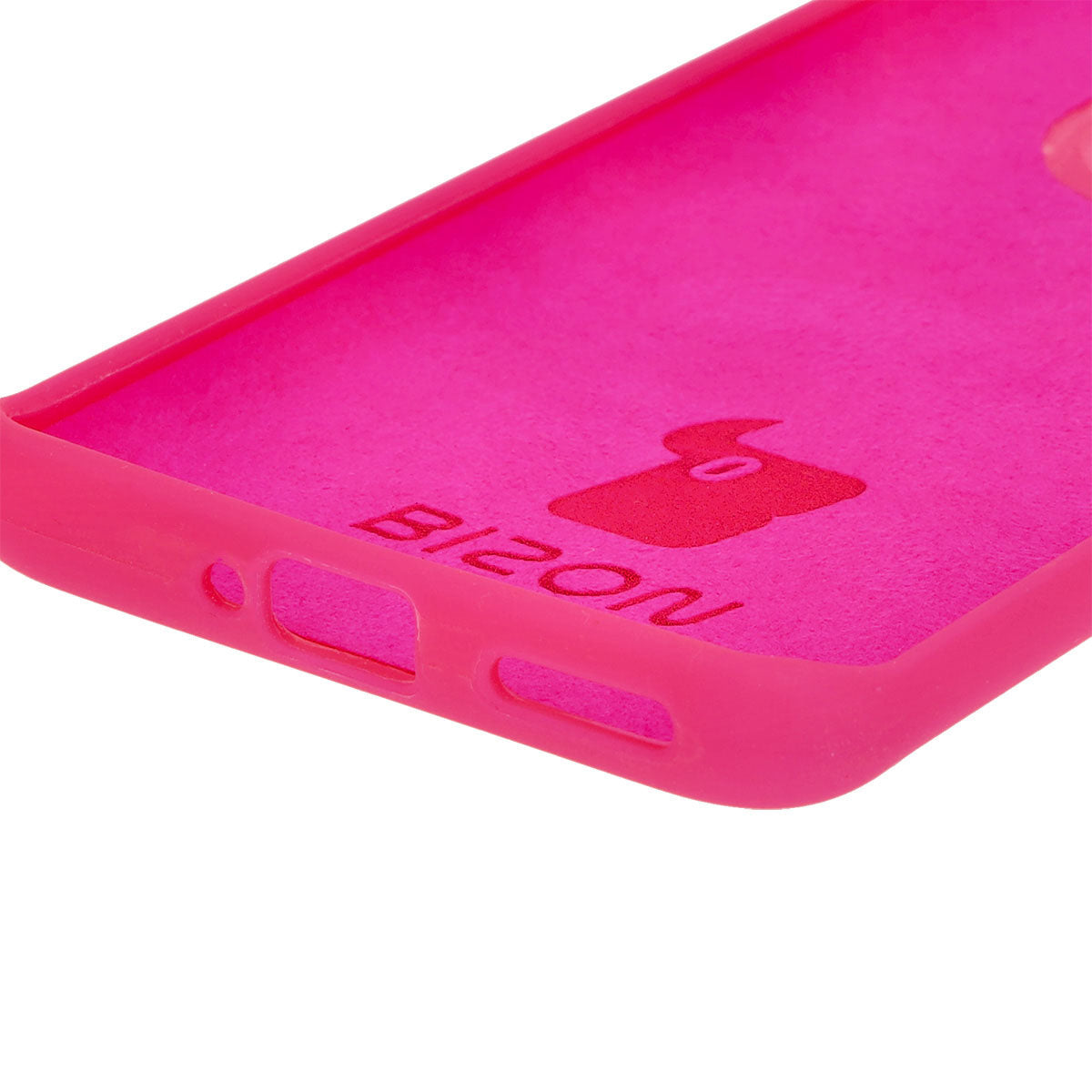 Silikon Handyhülle für Motorola Edge 50 Pro, Bizon Soft Case, Neon-Pink
