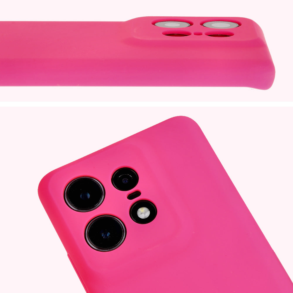 Silikon Handyhülle für Motorola Edge 50 Pro, Bizon Soft Case, Neon-Pink