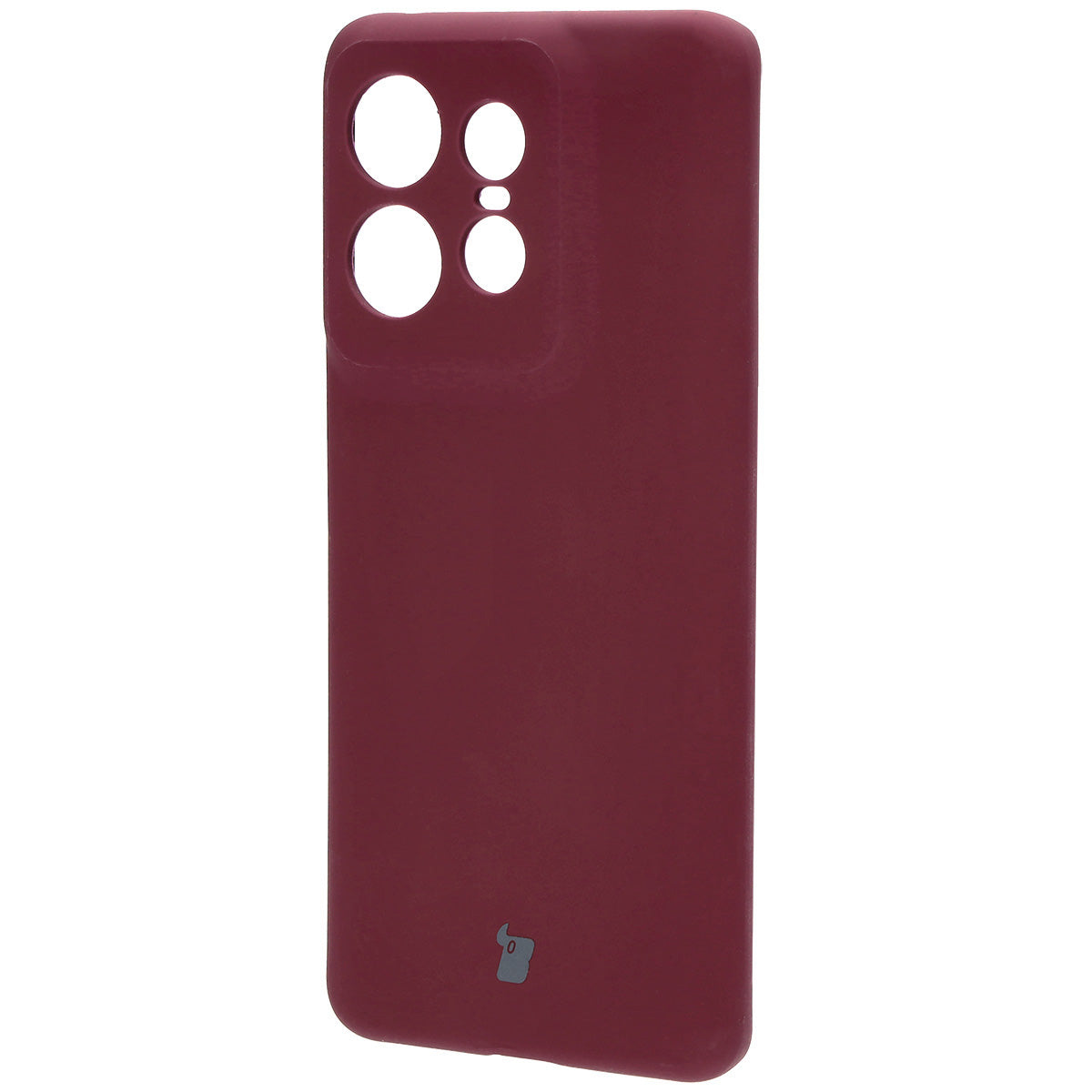 Silikon Handyhülle für Motorola Edge 50 Pro, Bizon Soft Case, Pflaumenfarbe