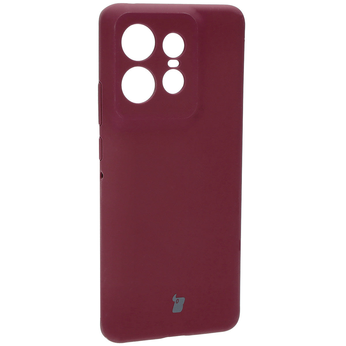 Silikon Handyhülle für Motorola Edge 50 Pro, Bizon Soft Case, Pflaumenfarbe