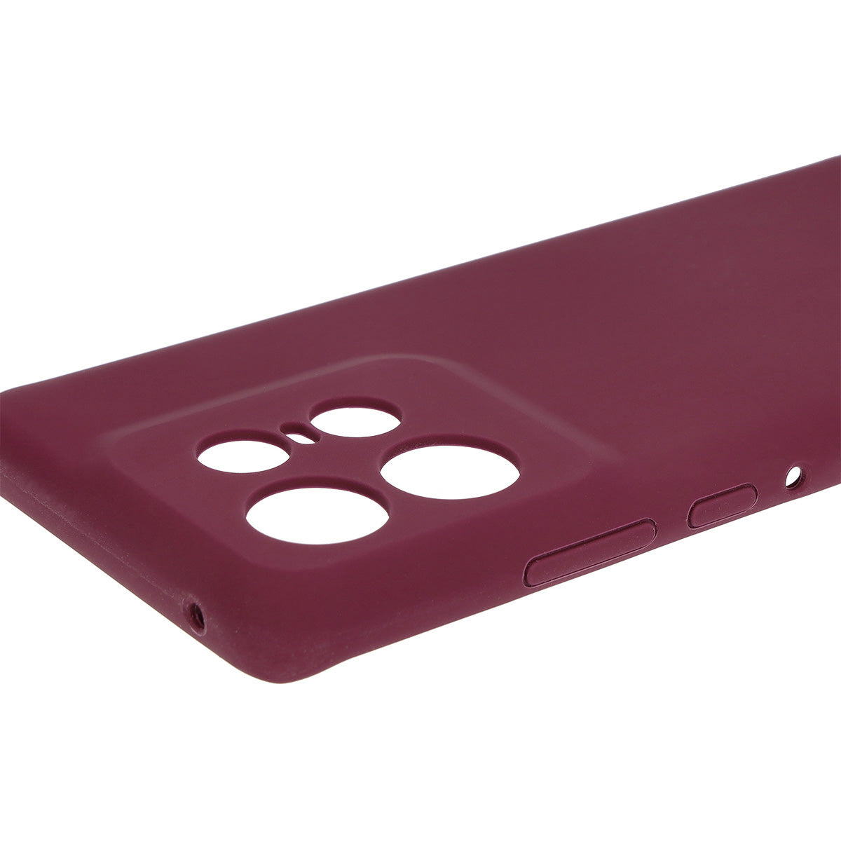 Silikon Handyhülle für Motorola Edge 50 Pro, Bizon Soft Case, Pflaumenfarbe