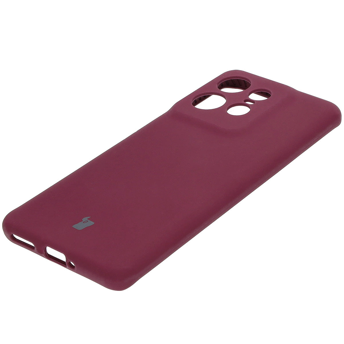 Silikon Handyhülle für Motorola Edge 50 Pro, Bizon Soft Case, Pflaumenfarbe