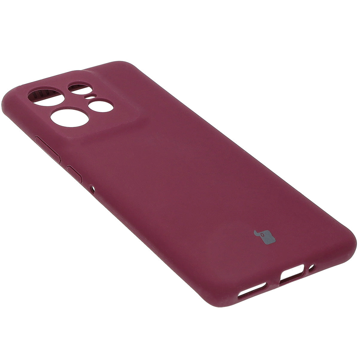 Silikon Handyhülle für Motorola Edge 50 Pro, Bizon Soft Case, Pflaumenfarbe