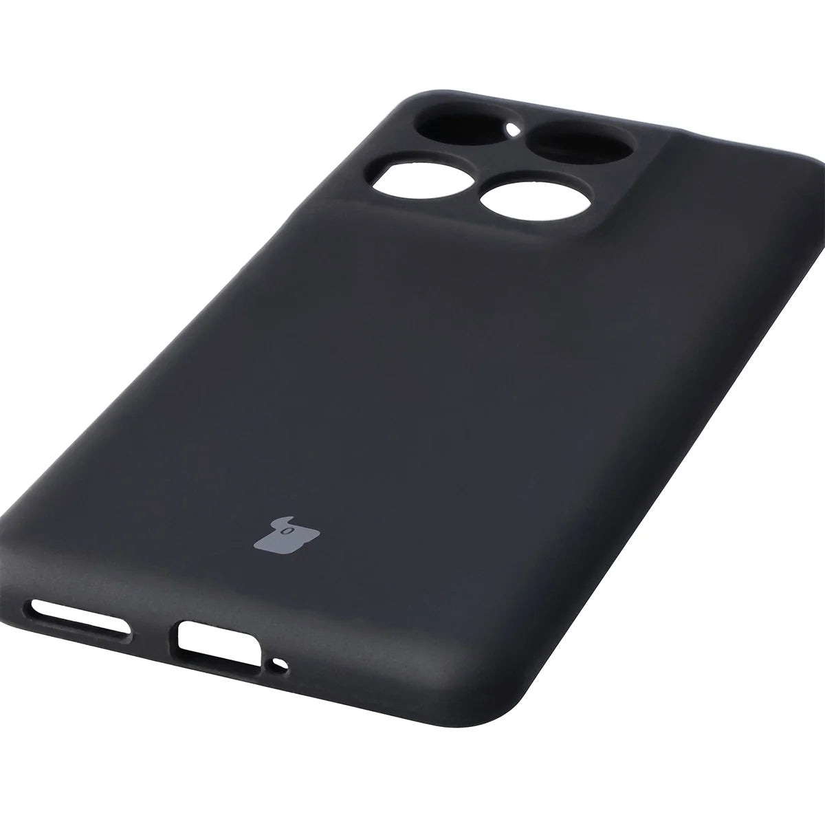 Silikon Handyhülle für Motorola Edge 60 Fusion / 60, Bizon Soft Case, Schwarz