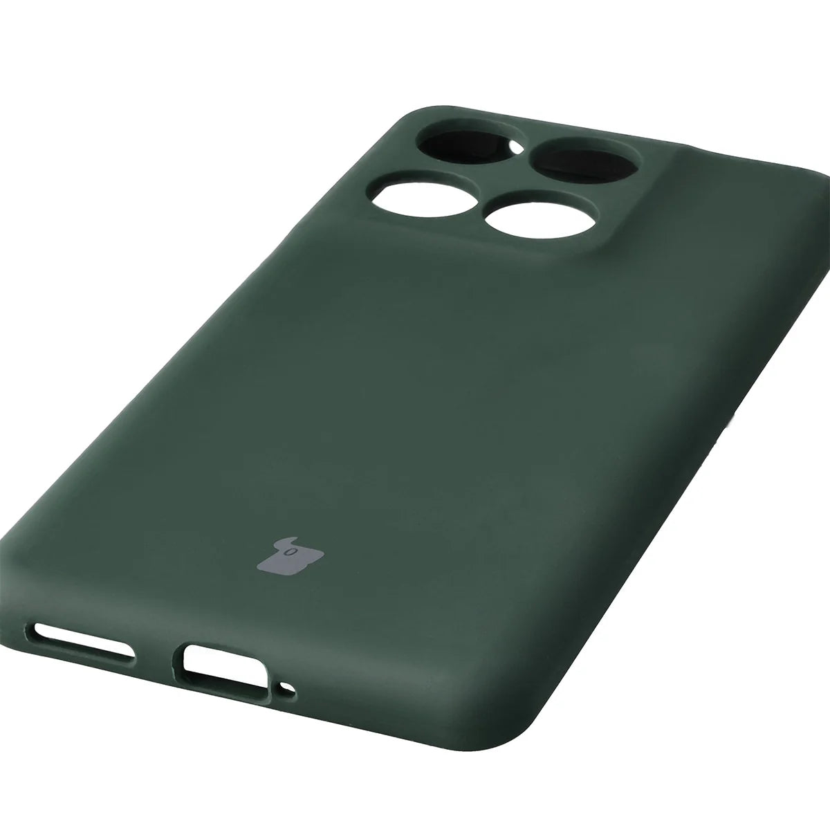 Silikon Handyhülle für Motorola Edge 60 Fusion / 60, Bizon Soft Case, Dunkelgrün