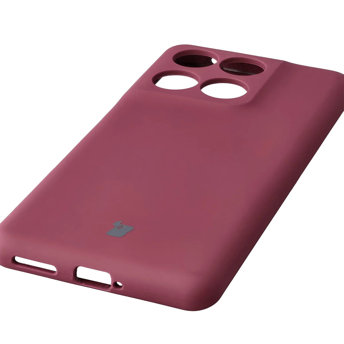 Silikon Handyhülle für Motorola Edge 60 Fusion / 60, Bizon Soft Case, Pflaumenfarbe