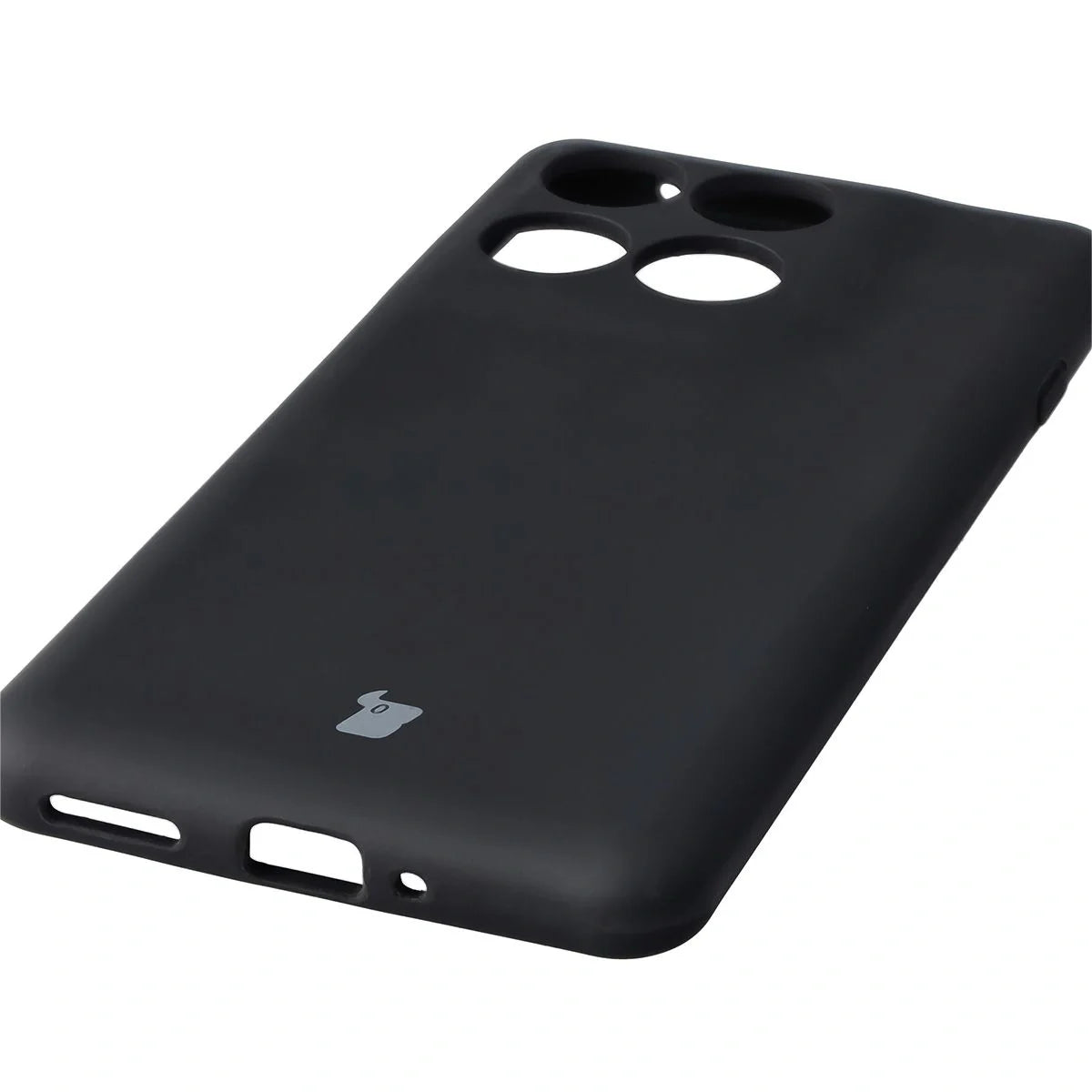 Silikon Handyhülle für Motorola Edge 60 Pro, Bizon Soft Case, Schwarz