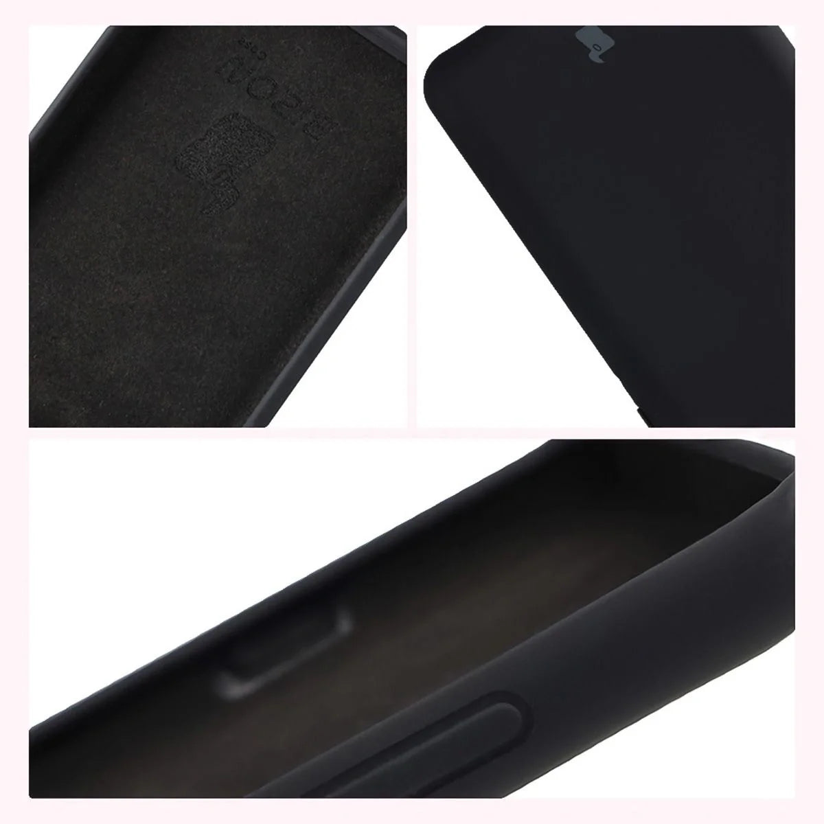 Silikon Handyhülle für Motorola Edge 60 Pro, Bizon Soft Case, Schwarz
