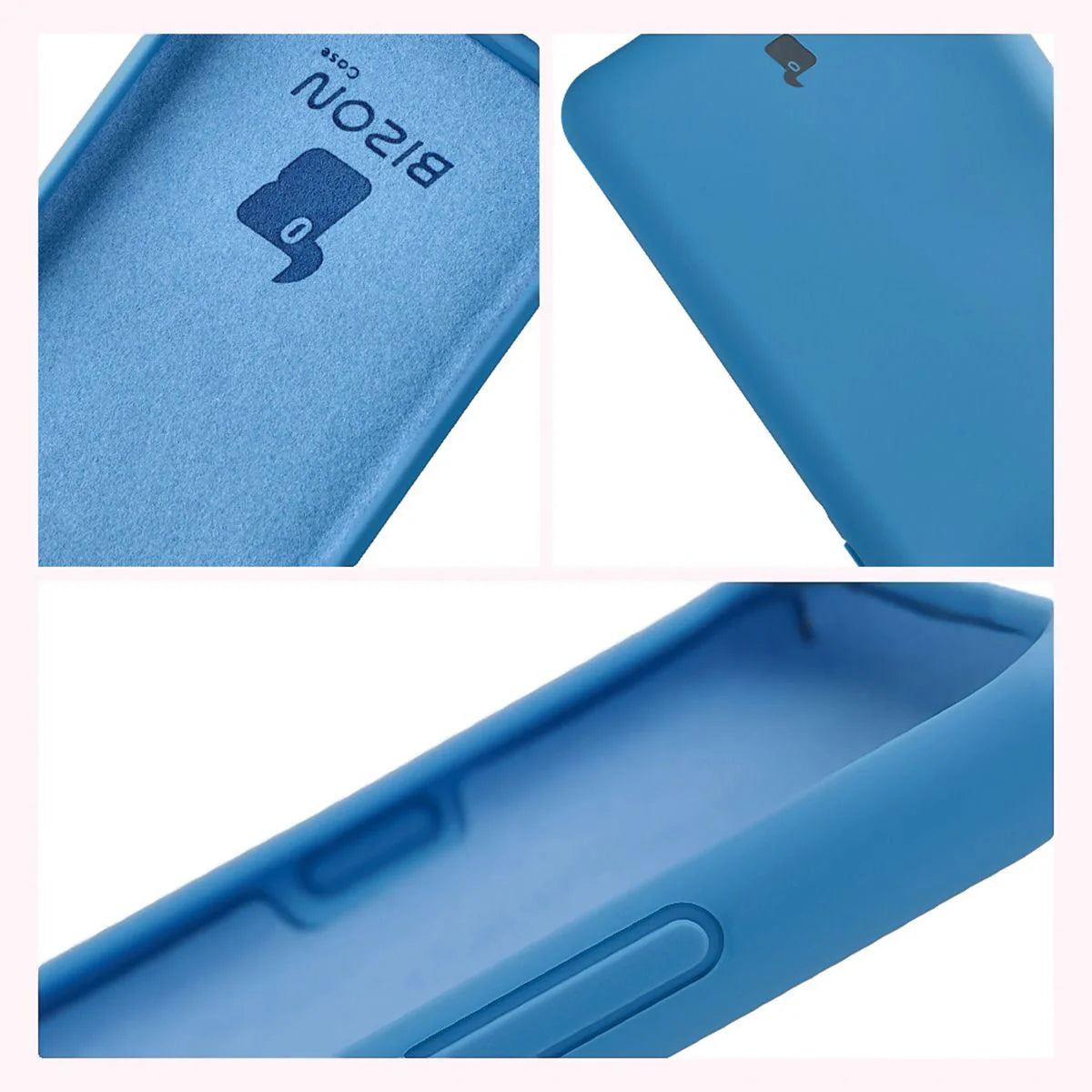 Silikon Handyhülle für Motorola Edge 60 Pro, Bizon Soft Case, Blau