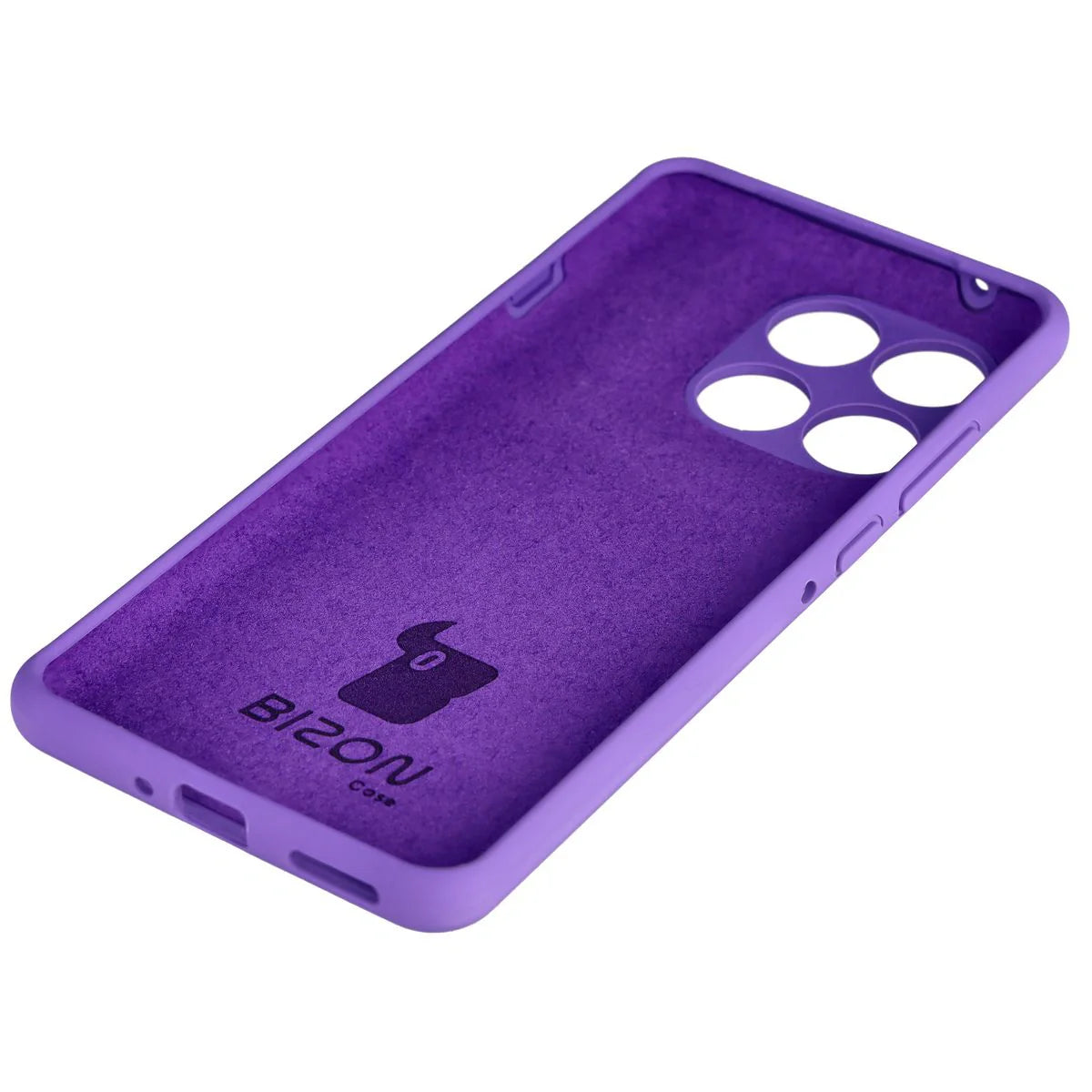 Silikon Handyhülle für Motorola Edge 60 Pro, Bizon Soft Case, Violett