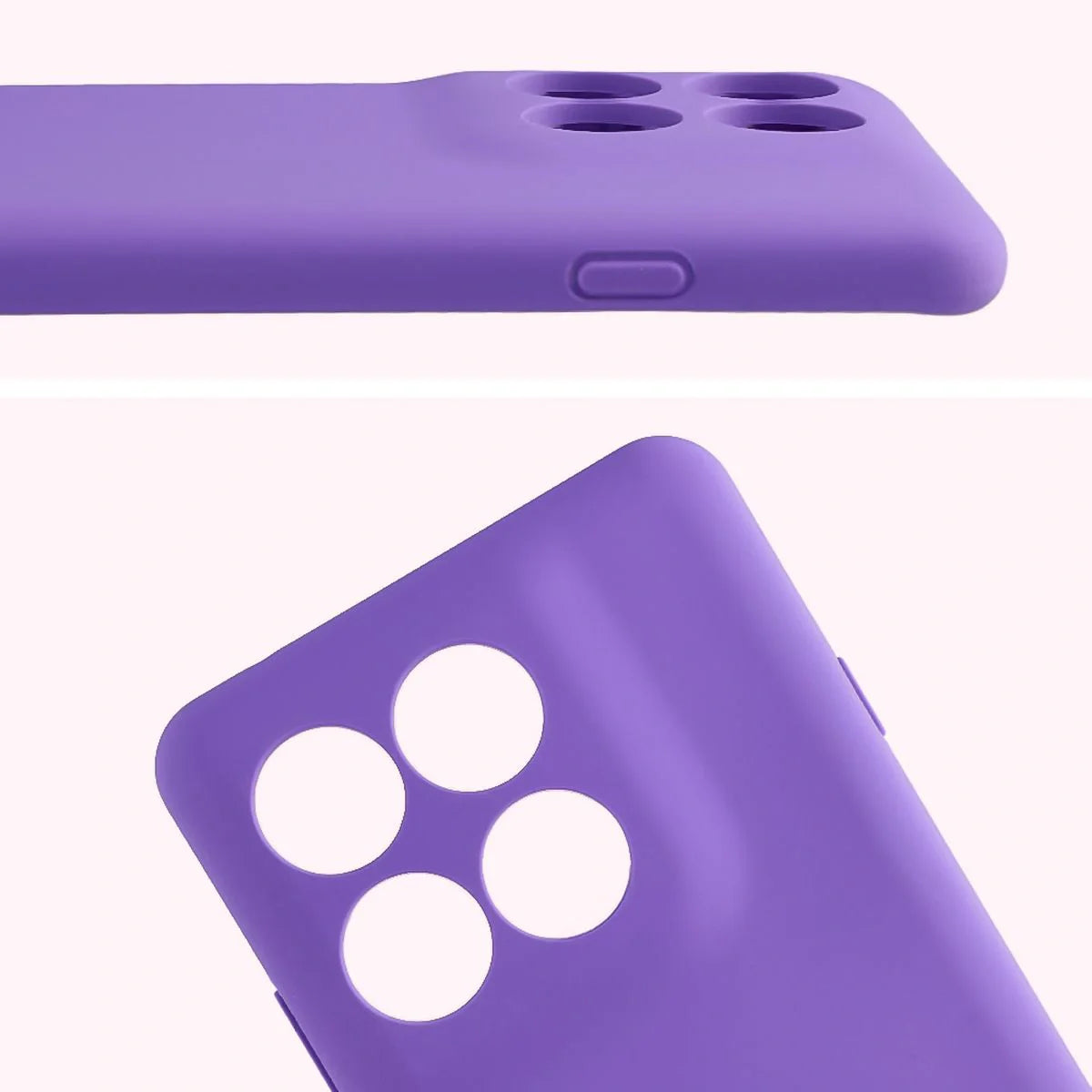Silikon Handyhülle für Motorola Edge 60 Pro, Bizon Soft Case, Violett