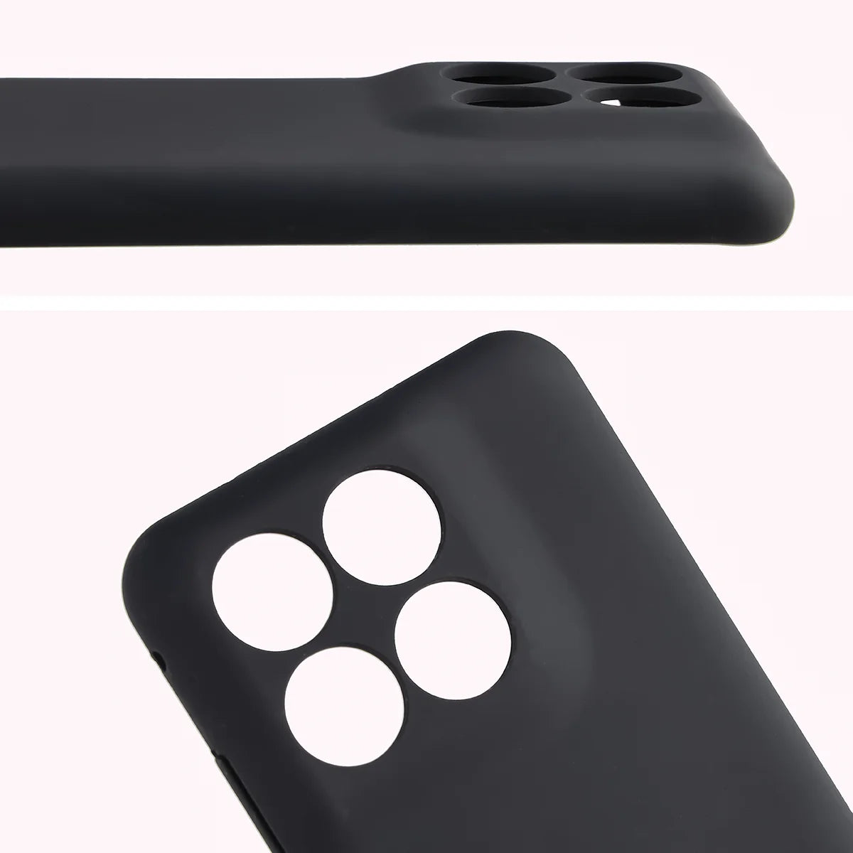 Silikon Handyhülle für Motorola Edge 70 Fusion, Bizon Soft Case, Schwarz