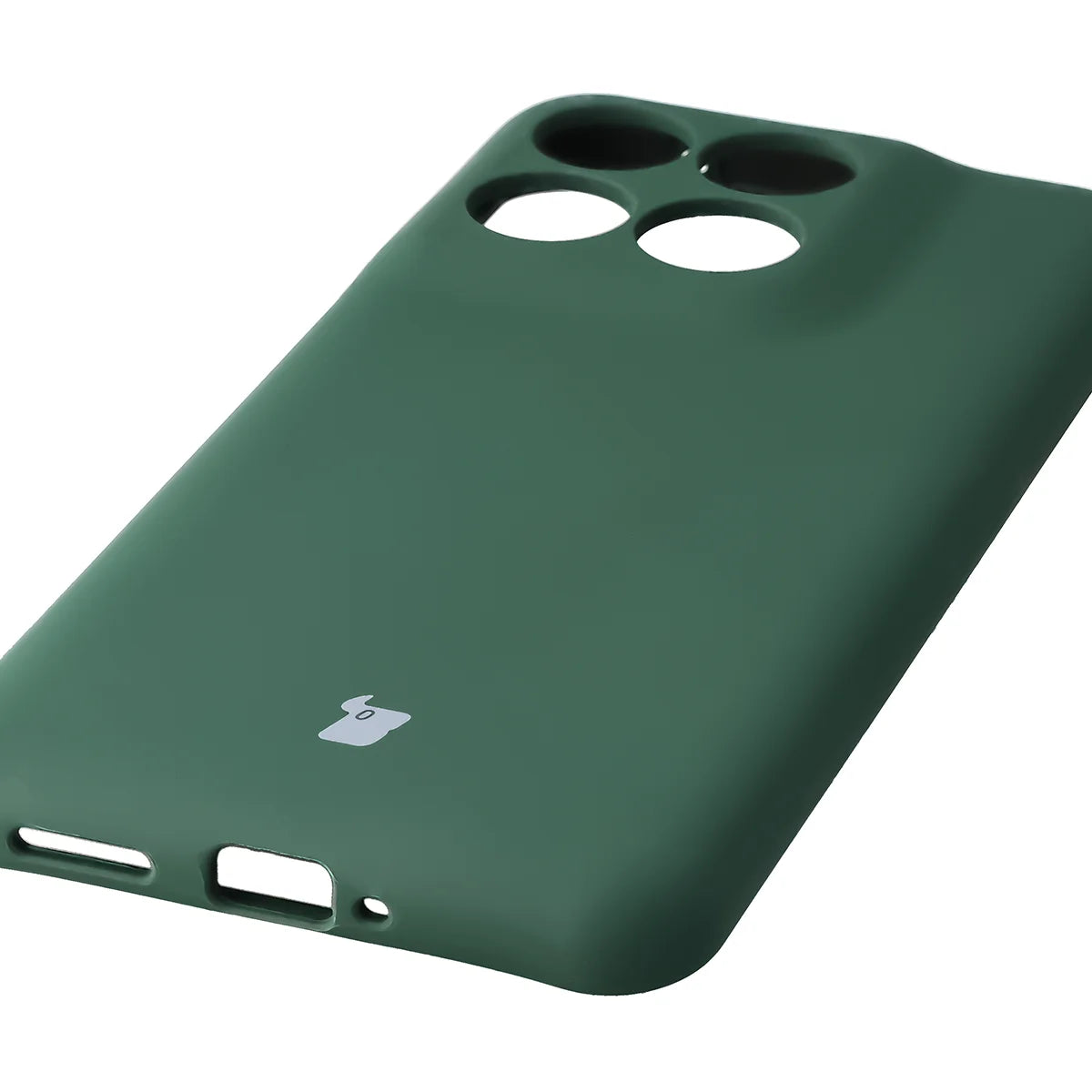 Silikon Handyhülle für Motorola Edge 70 Fusion, Bizon Soft Case, Dunkelgrün