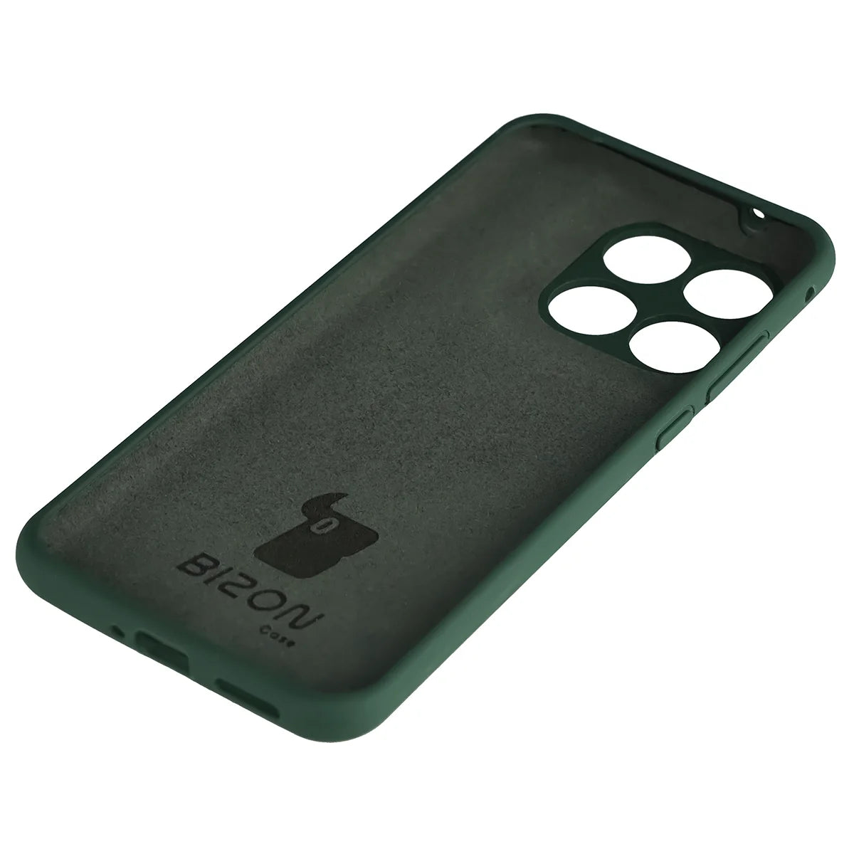 Silikon Handyhülle für Motorola Edge 70 Fusion, Bizon Soft Case, Dunkelgrün