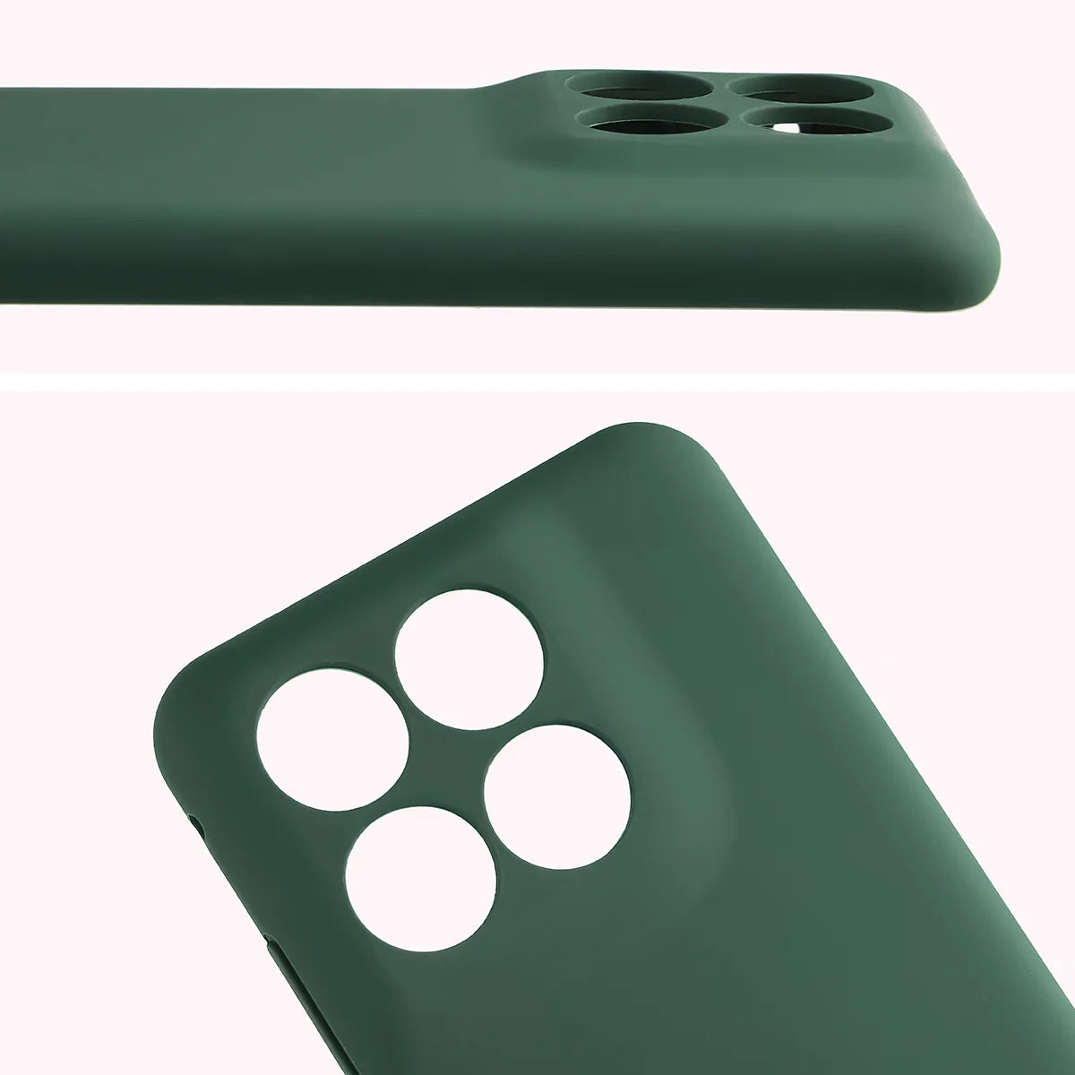 Silikon Handyhülle für Motorola Edge 70 Fusion, Bizon Soft Case, Dunkelgrün
