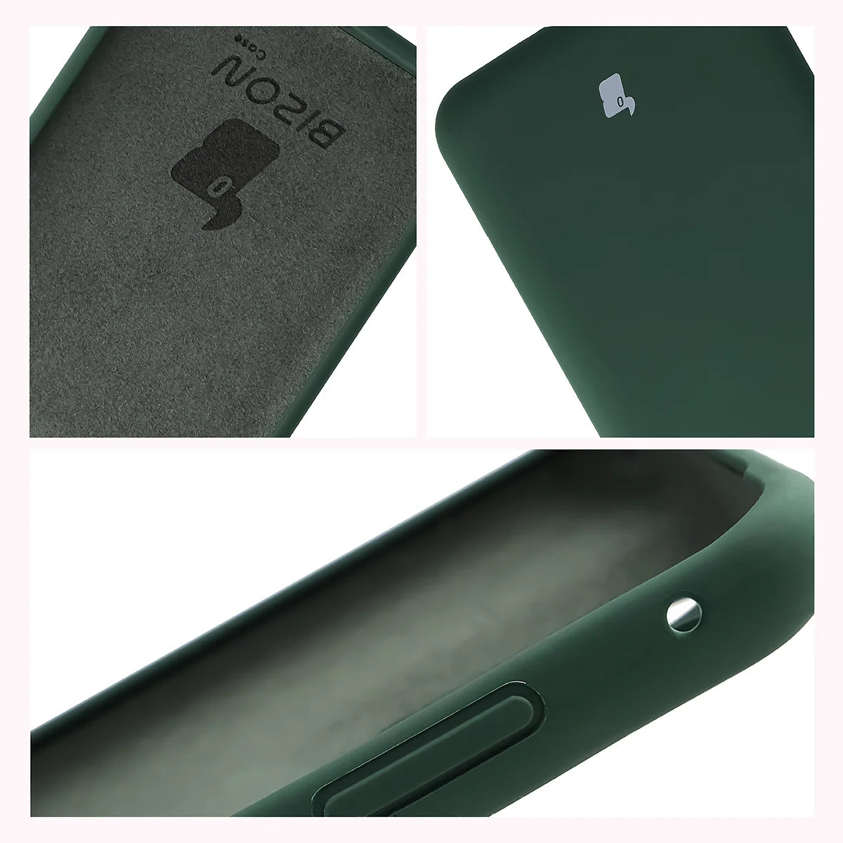 Silikon Handyhülle für Motorola Edge 70 Fusion, Bizon Soft Case, Dunkelgrün
