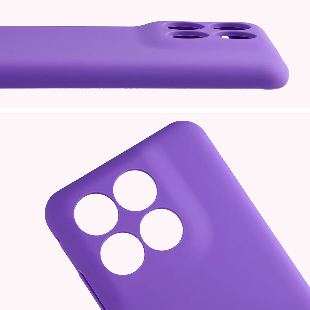Silikon Handyhülle für Motorola Edge 70 Fusion, Bizon Soft Case, Violett