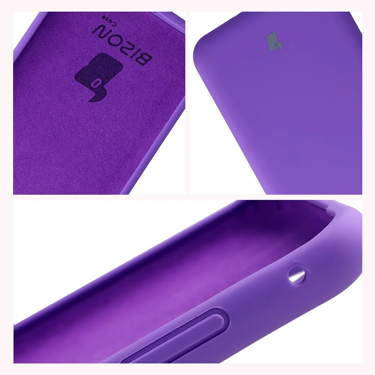 Silikon Handyhülle für Motorola Edge 70 Fusion, Bizon Soft Case, Violett