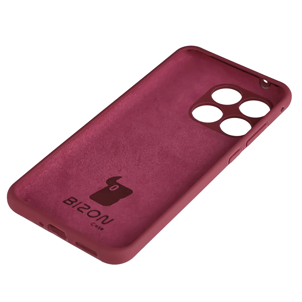 Silikon Handyhülle für Motorola Edge 70 Fusion, Bizon Soft Case, Pflaumenfarbe