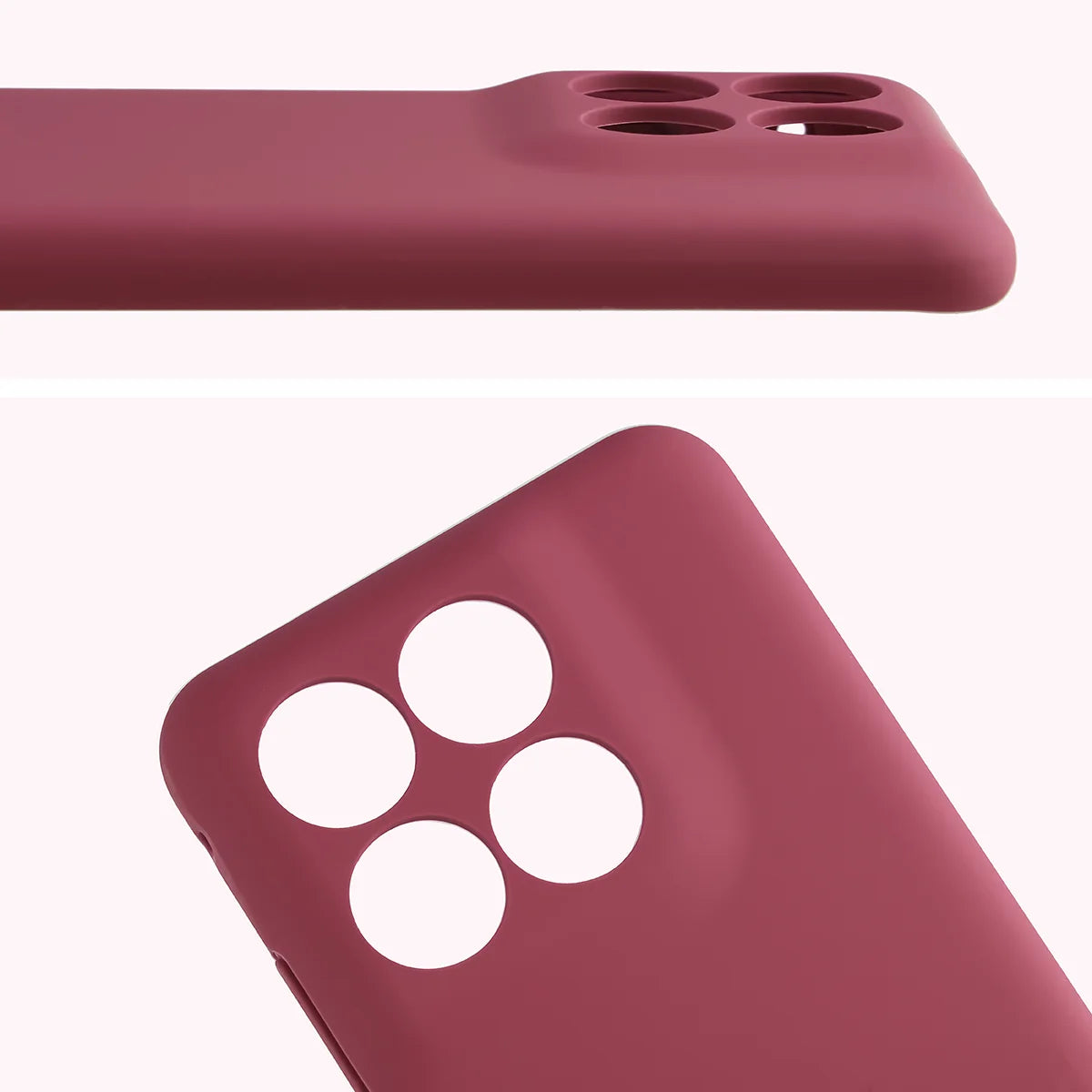 Silikon Handyhülle für Motorola Edge 70 Fusion, Bizon Soft Case, Pflaumenfarbe