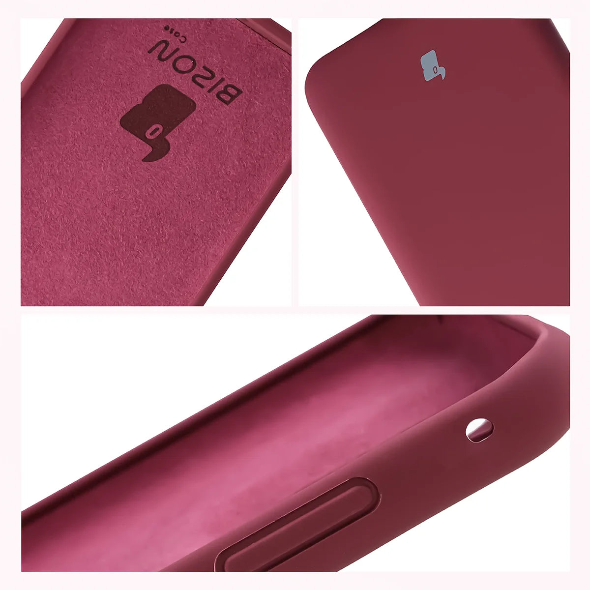 Silikon Handyhülle für Motorola Edge 70 Fusion, Bizon Soft Case, Pflaumenfarbe