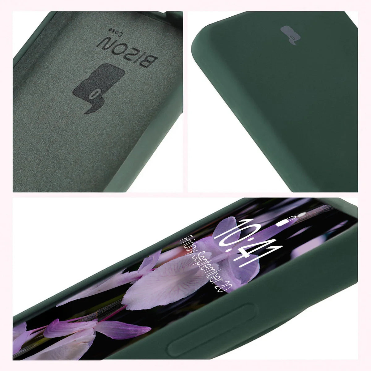Silikon Handyhülle für OnePlus 13R, Bizon Soft Case, Dunkelgrün