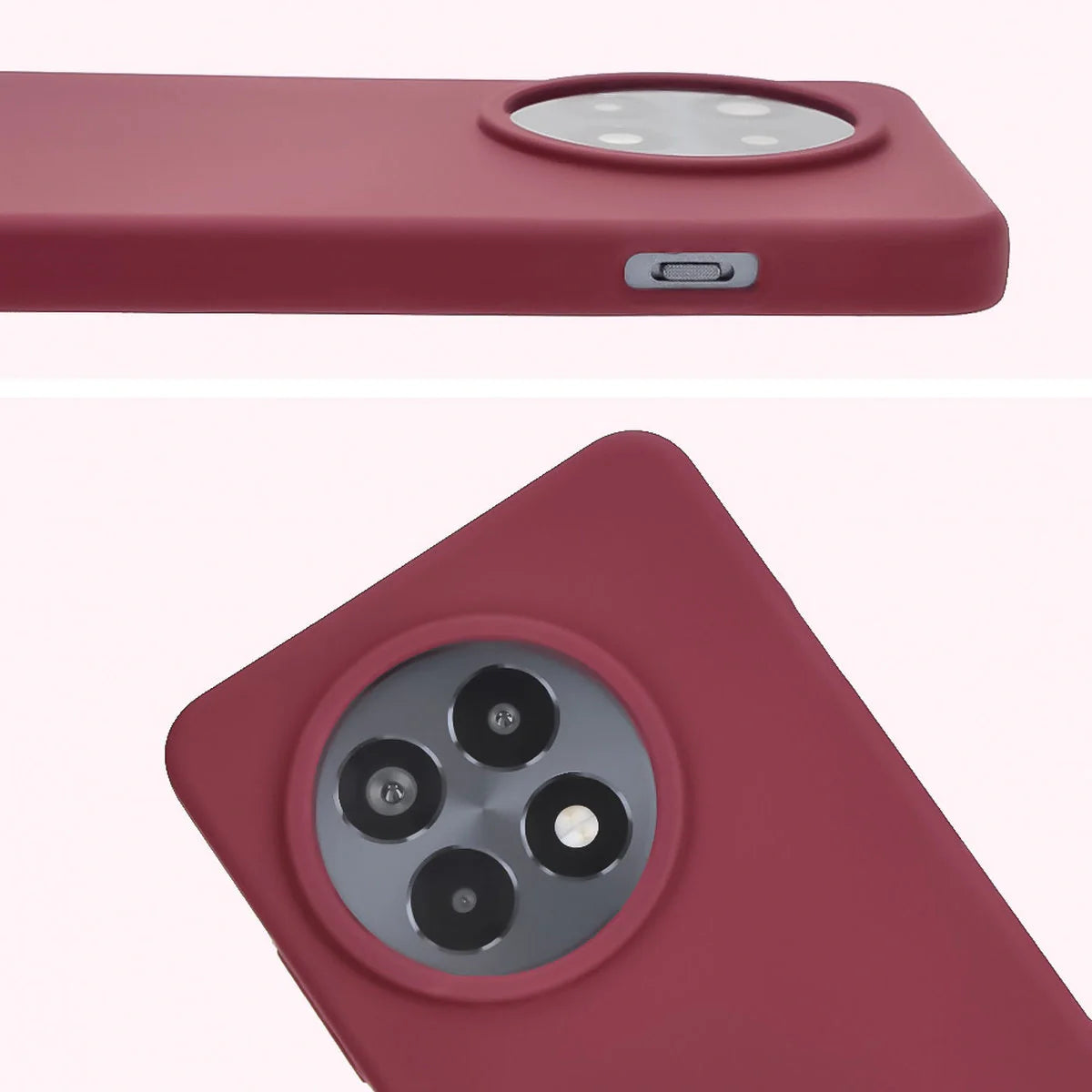 Silikon Handyhülle für OnePlus 13R, Bizon Soft Case, Pflaumenfarbe