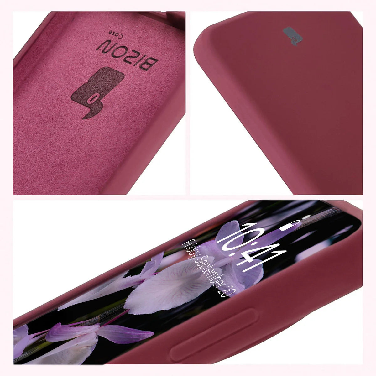 Silikon Handyhülle für OnePlus 13R, Bizon Soft Case, Pflaumenfarbe