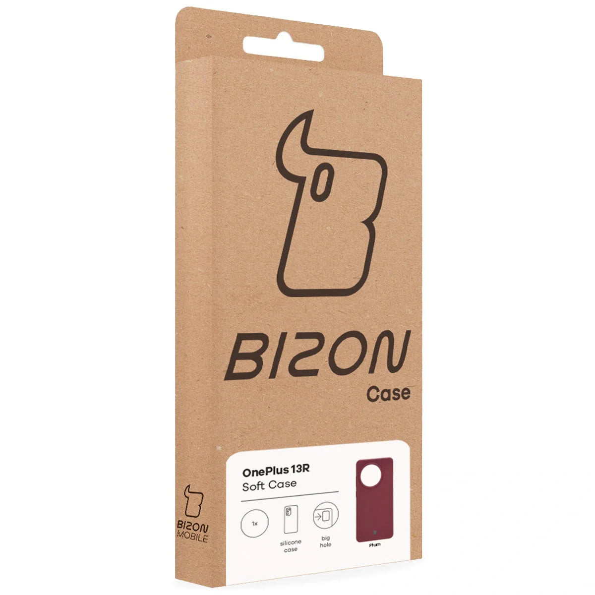 Silikon Handyhülle für OnePlus 13R, Bizon Soft Case, Pflaumenfarbe