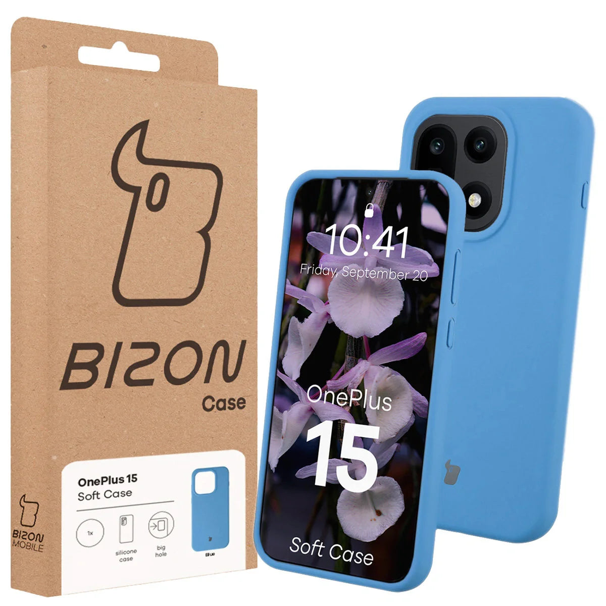 Silikon Handyhülle für OnePlus 15, Bizon Soft Case, Blau