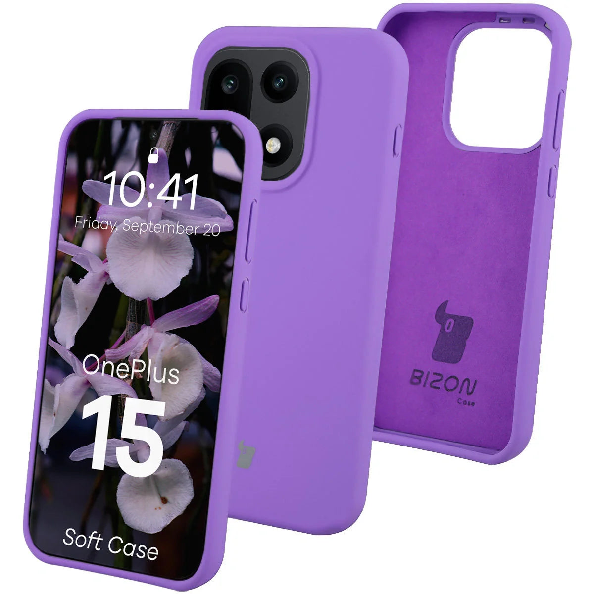 Silikon Handyhülle für OnePlus 15, Bizon Soft Case, Violett