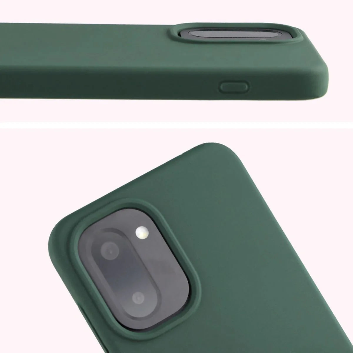 Silikon Handyhülle für OnePlus 15R, Bizon Soft Case, Dunkelgrün