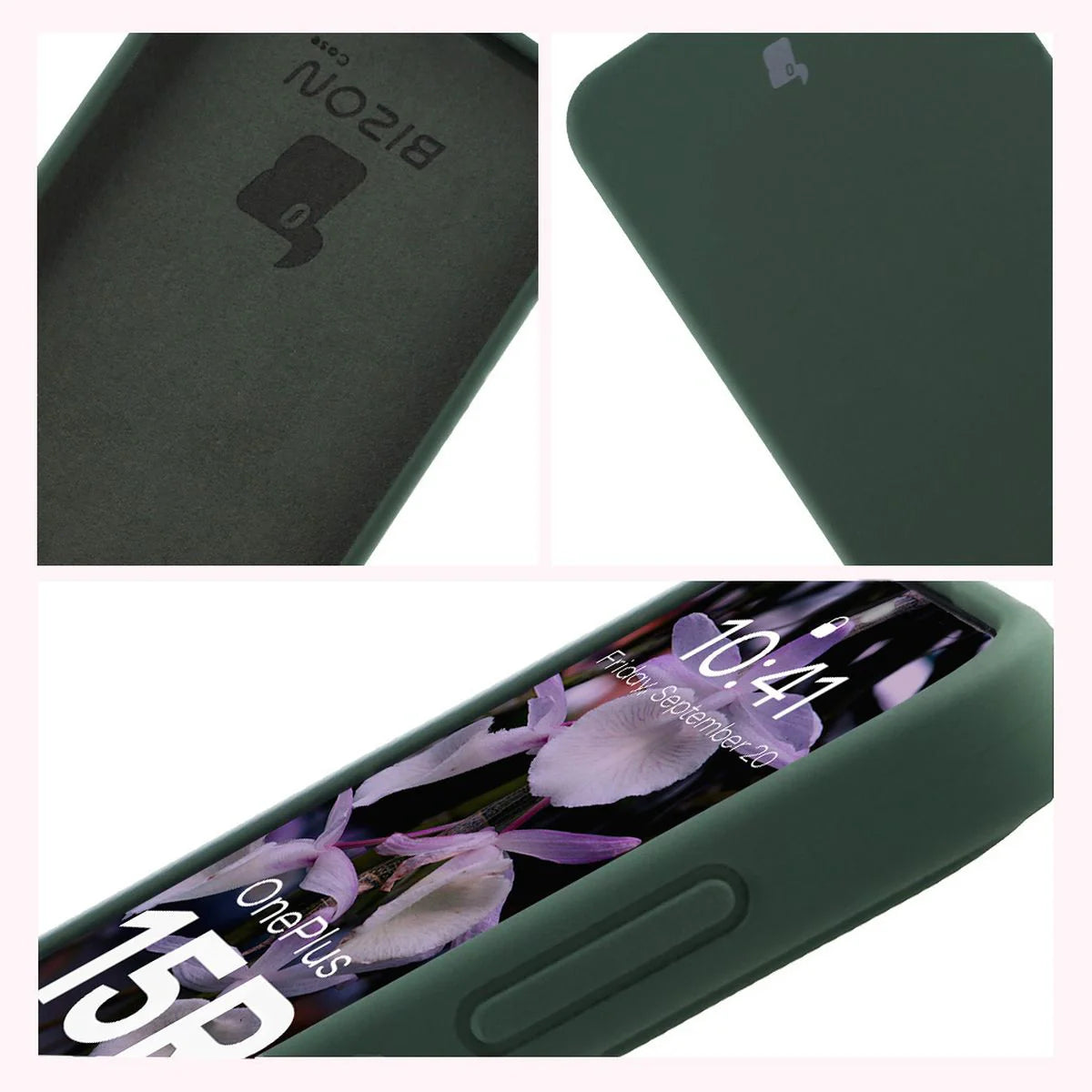 Silikon Handyhülle für OnePlus 15R, Bizon Soft Case, Dunkelgrün
