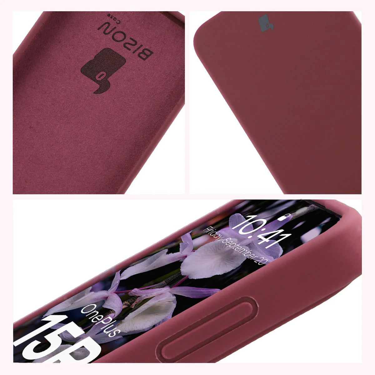 Silikon Handyhülle für OnePlus 15R, Bizon Soft Case, Pflaumenfarbe