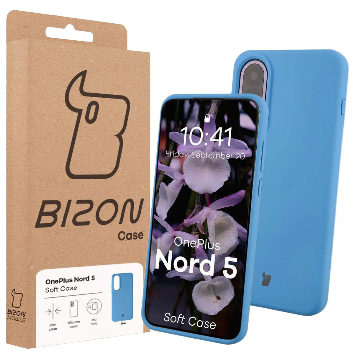 Silikon Handyhülle für OnePlus Nord 5, Bizon Soft Case, Blau