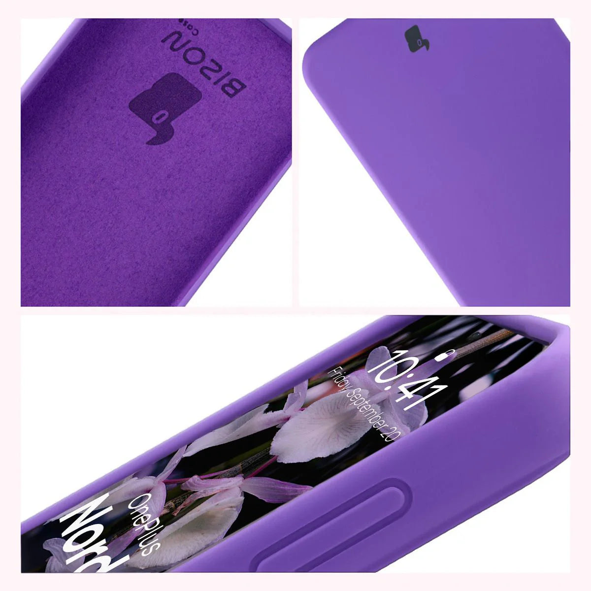 Silikon Handyhülle für OnePlus Nord 5, Bizon Soft Case, Violett