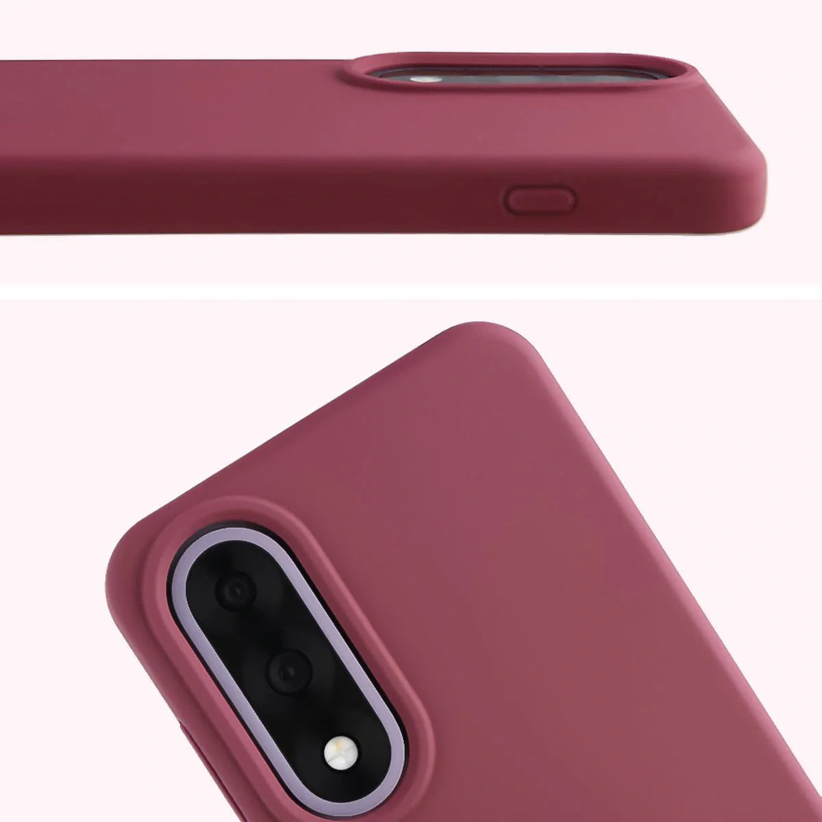 Silikon Handyhülle für OnePlus Nord 5, Bizon Soft Case, Pflaumenfarbe