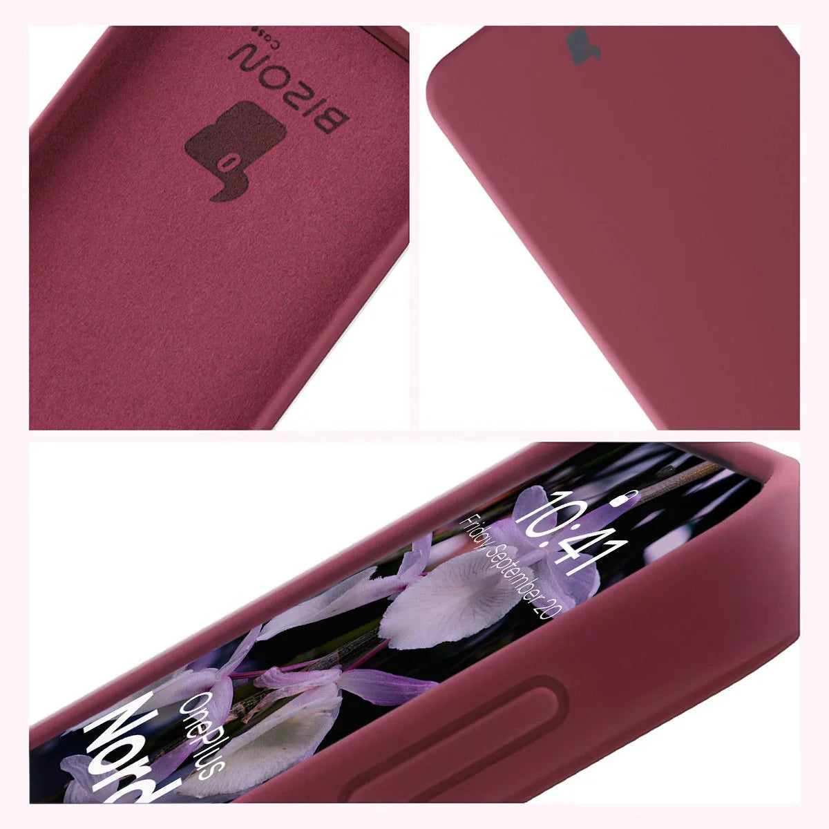 Silikon Handyhülle für OnePlus Nord 5, Bizon Soft Case, Pflaumenfarbe