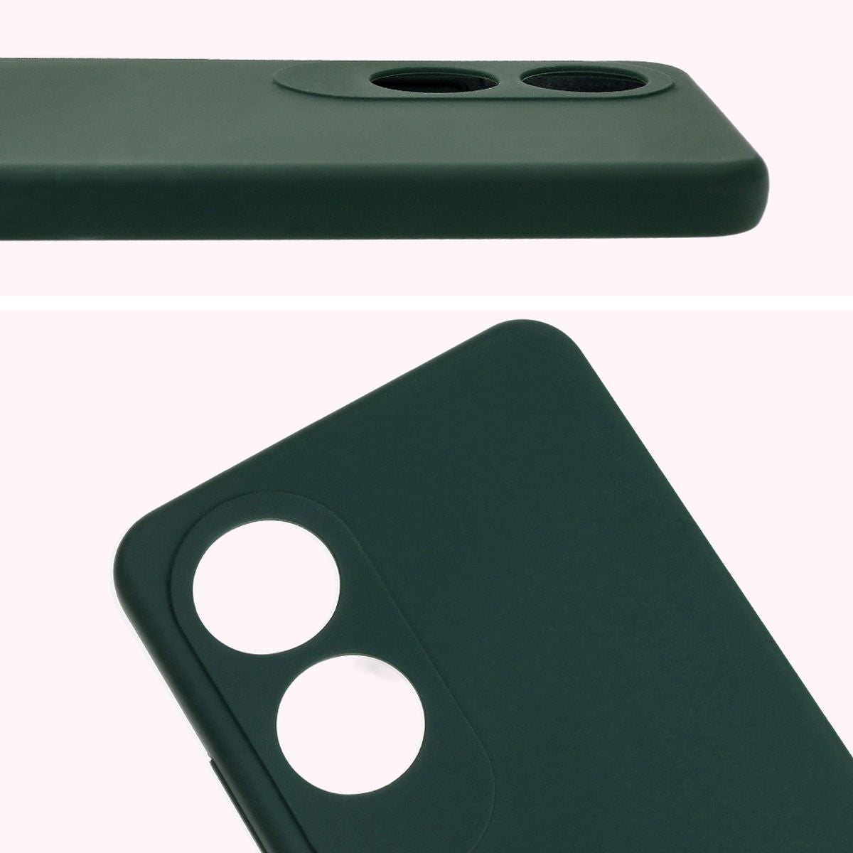 Silikon Handyhülle für Oppo A60 4G, Bizon Soft Case, Dunkelgrün