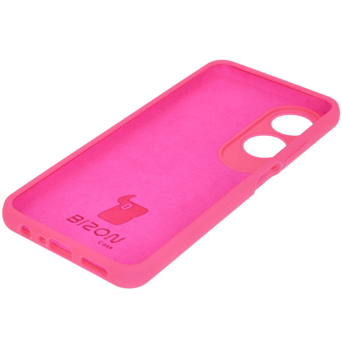 Silikon Handyhülle für Oppo A60 4G, Bizon Soft Case, Neon-Pink