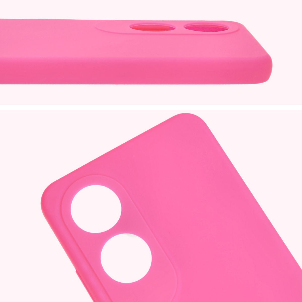Silikon Handyhülle für Oppo A60 4G, Bizon Soft Case, Neon-Pink