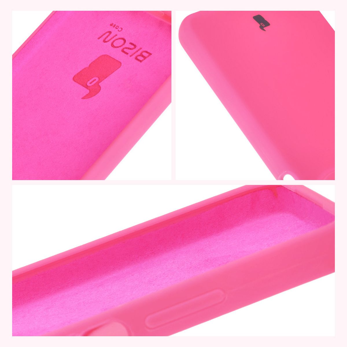 Silikon Handyhülle für Oppo A60 4G, Bizon Soft Case, Neon-Pink