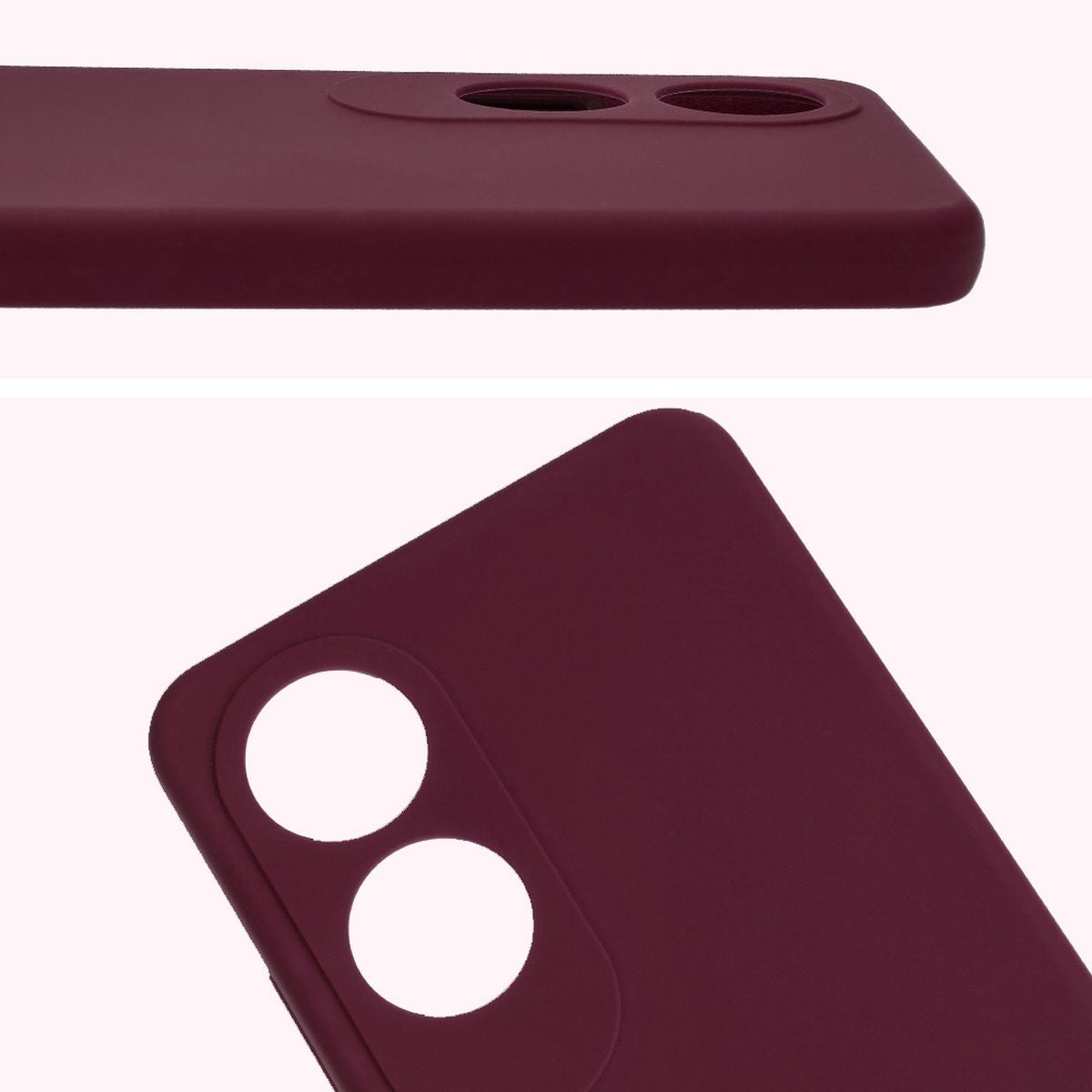 Silikon Handyhülle für Oppo A60 4G, Bizon Soft Case, Pflaumenfarbe