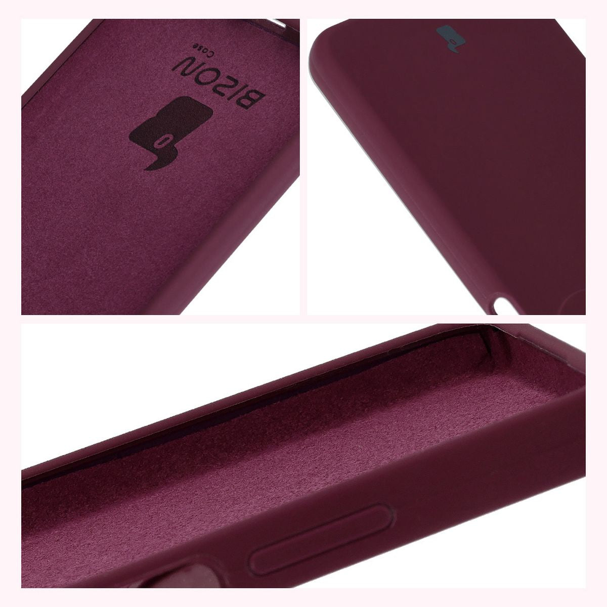 Silikon Handyhülle für Oppo A60 4G, Bizon Soft Case, Pflaumenfarbe