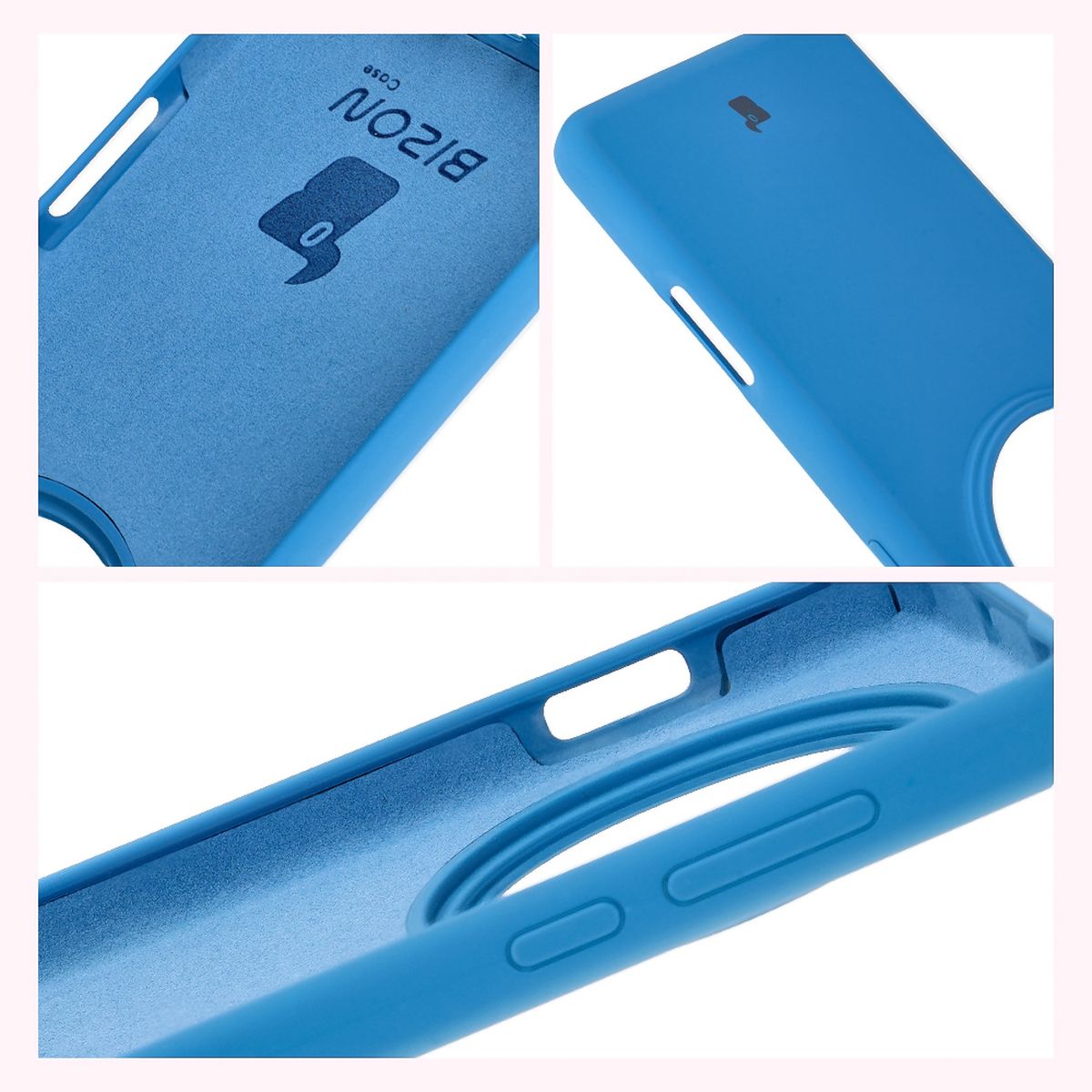 Silikon Handyhülle für Oppo Find X8 Pro, Bizon Soft Case, Blau