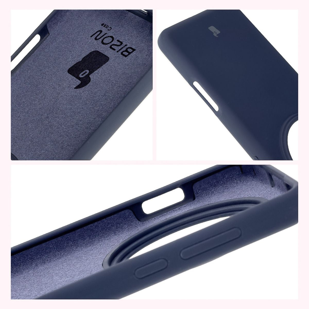 Silikon Handyhülle für Oppo Find X8 Pro, Bizon Soft Case, Dunkelblau